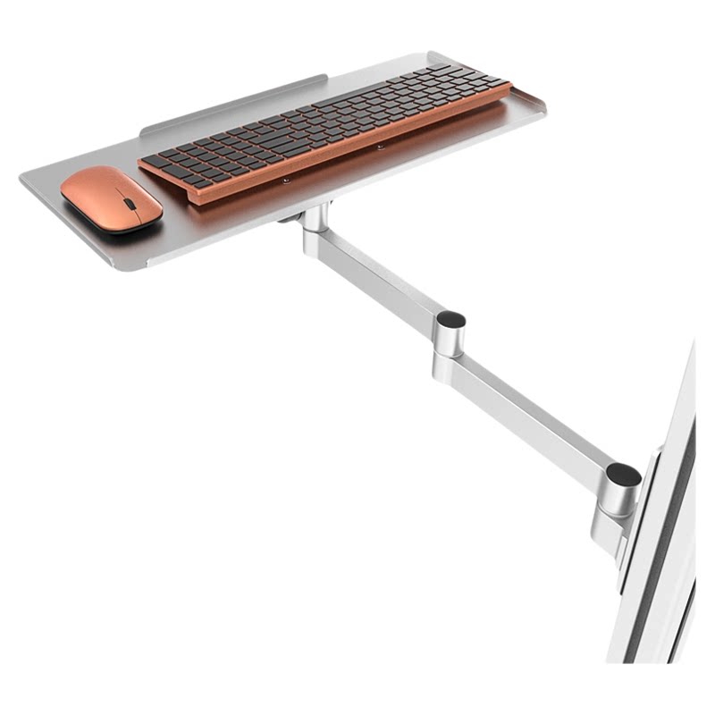 Monitor Arm Single - Bezprzewodowa klawiatura i mysz, obrotowa tacka,