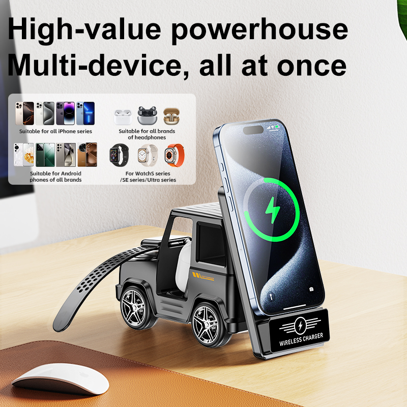 Wireless Charger 3 In 1 - Wielofunkcyjna ładowarka bezprzewodowa 3 w 1