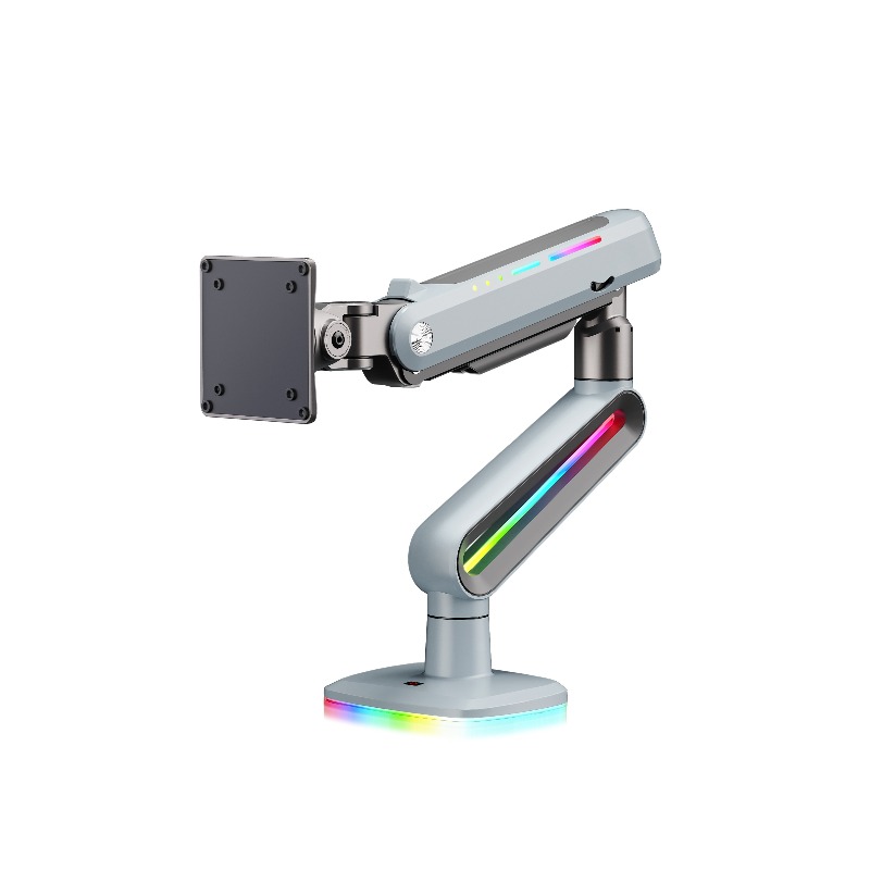 Monitor Arm Single - F6-XV Czarny Aluminiowy Pojedynczy Uchwyt na