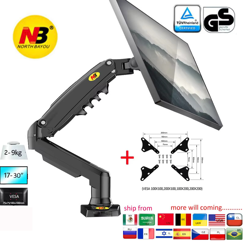 Monitor Arm Single - NOWY NB F80 17-30' Uchwyt na