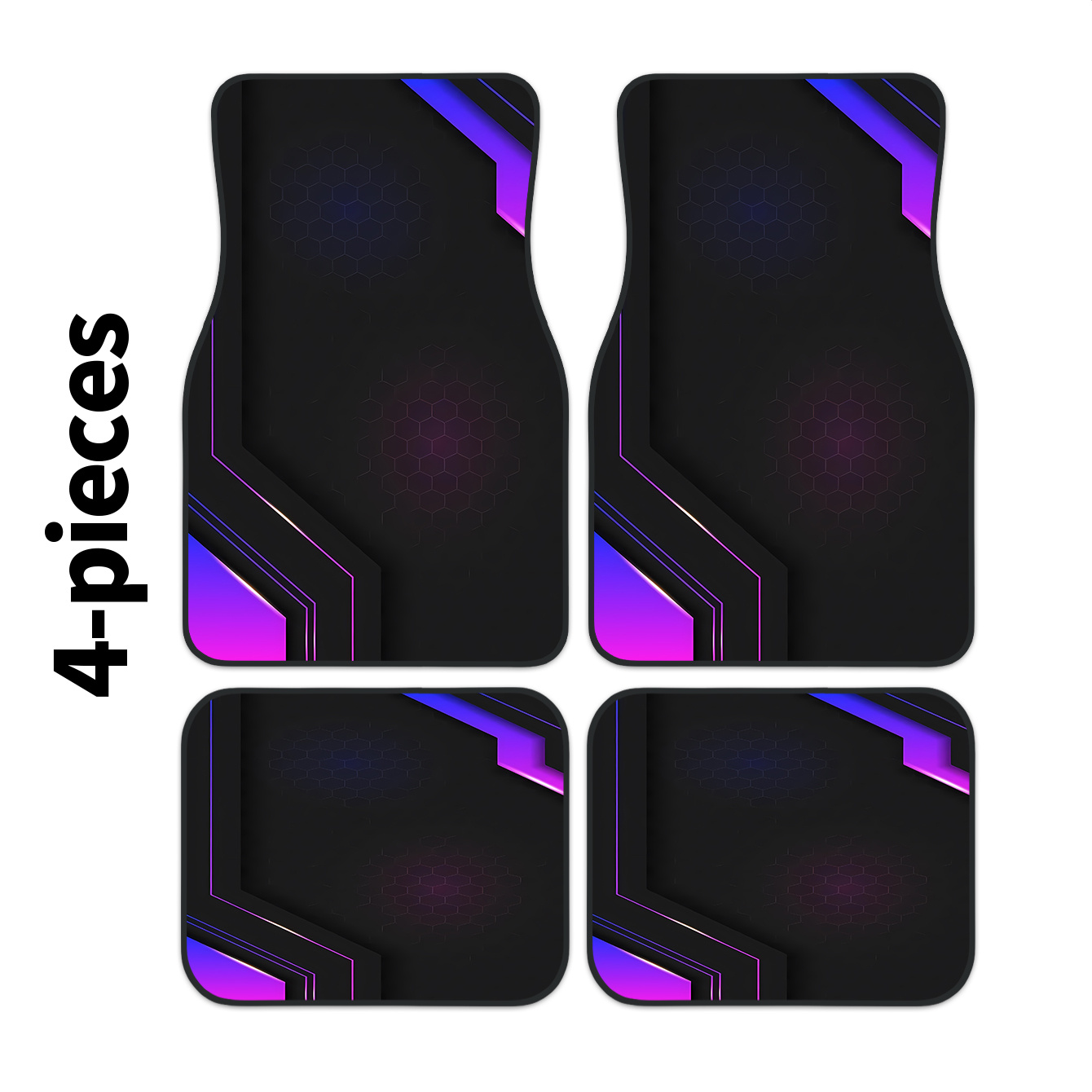 Tech Accessories Luxury - 4 szt. wysokiej jakości geometrycznych dywaników