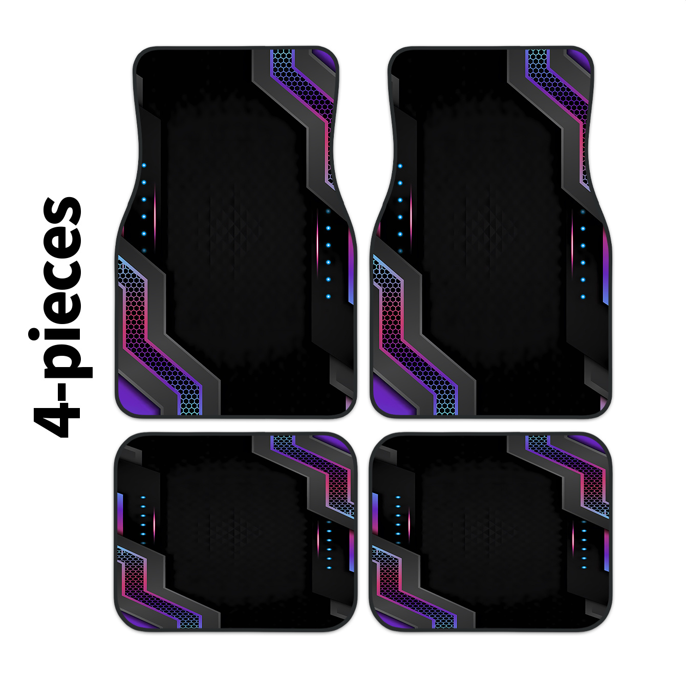 Tech Accessories Luxury - 4 szt. wysokiej jakości dywaniki samochodowe
