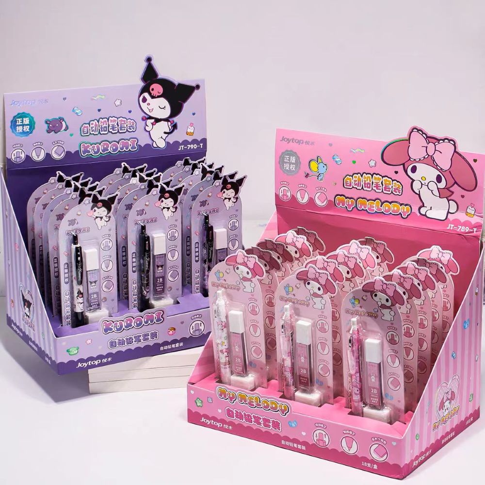 Kawaii Tech Accessories - Oryginalny zestaw ołówków automatycznych Sanrio, urocze