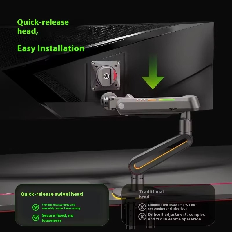 F6-XV Czarny Aluminiowy Pojedy – Monitor Arm Single recenzja i cena