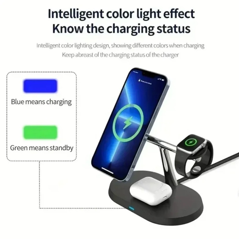 Magnetyczna bezprzewodowa stac – Wireless Charger 3 In 1 recenzja i cena