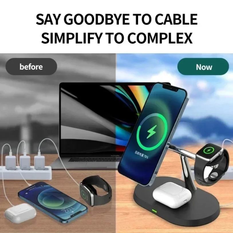 Magnetyczna bezprzewodowa stac – Wireless Charger 3 In 1 recenzja i cena