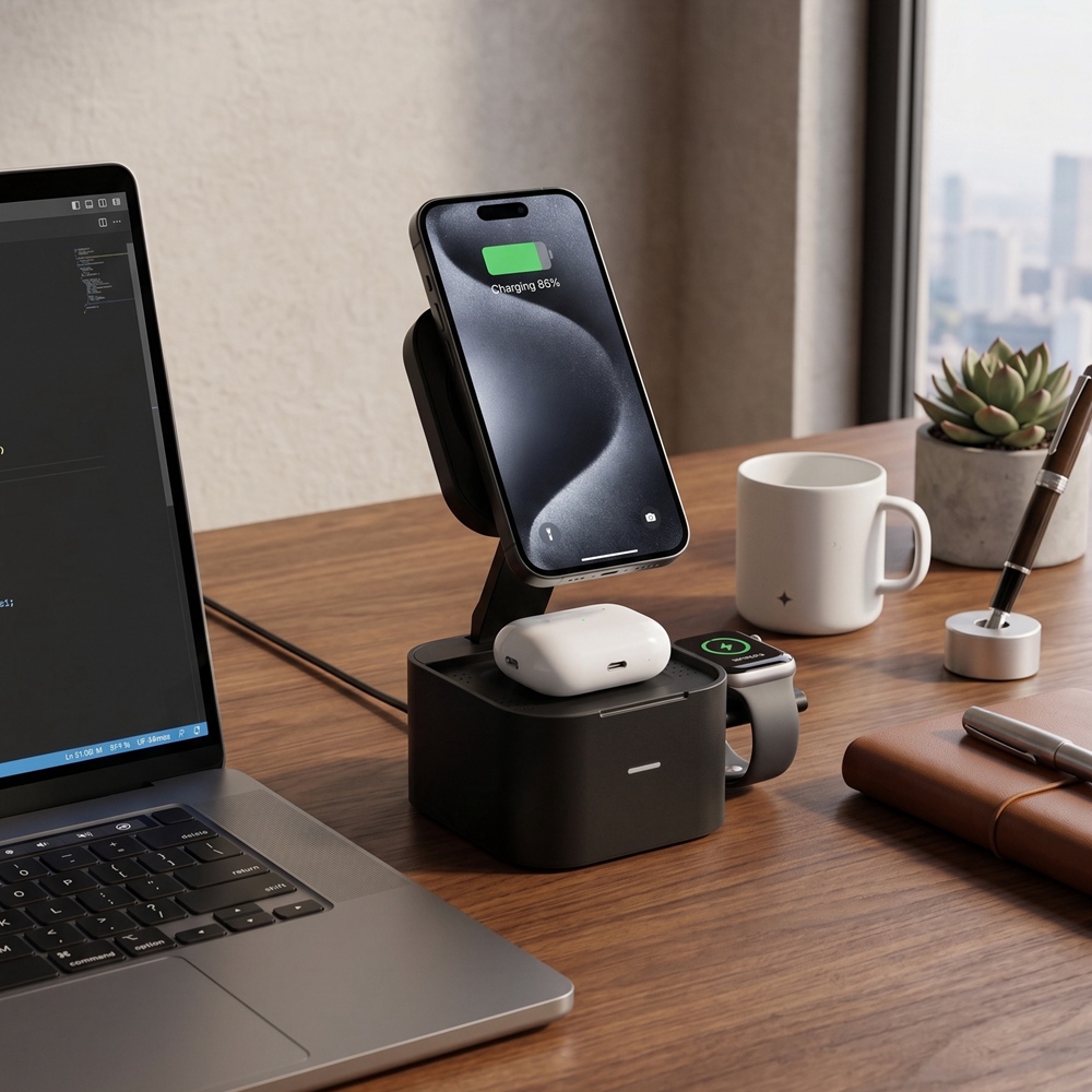 25W, 3-w-1, magnetyczna, bezpr – Wireless Charger 3 In 1 recenzja i cena