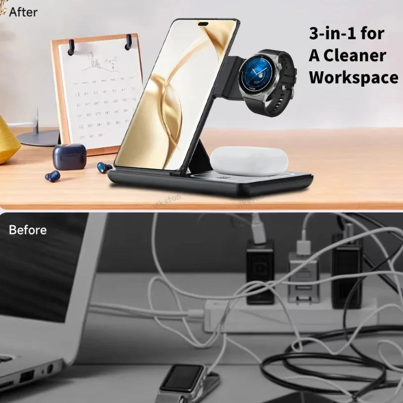 Stacja ładująca 3 w 1, składan – Wireless Charger 3 In 1 recenzja i cena