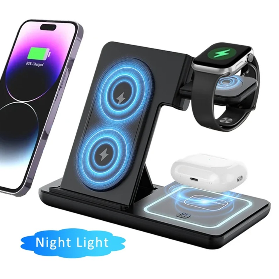 Nocna lampka LED 3 w 1 z bezpr – Wireless Charger 3 In 1 recenzja i cena