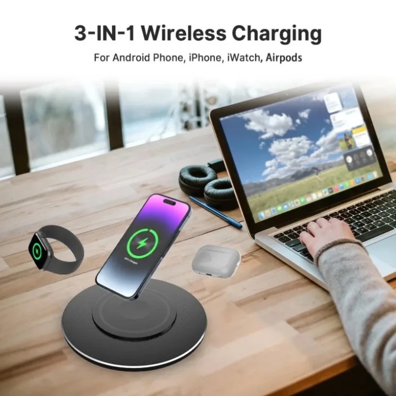 Kompaktowa ładowarka bezprzewo – Wireless Charger 3 In 1 recenzja i cena